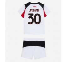 AC Milan Ardon Jashari #30 Koszulka Wyjazdowa dzieci 2025-26 Krótki Rękaw (+ krótkie spodenki)